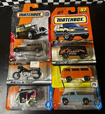Matchbox MBX Road Trip 1:64 Diecast Lot of 6 Misc Cars / Cards Not Mint picture