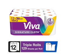 Viva Signature Cloth Paper Towels 12 Triple Rolls 129 Sheets Choose-A-Sheet picture