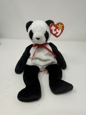 Ty Beanie Babies Panda Bear Fortune Retired Original 1997 with Tush Tag Errors picture