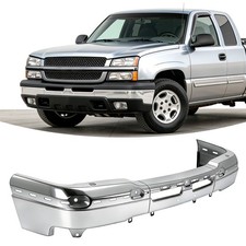 3pcs Front Bumper Face Bar Chrome Steel For 2003-2006 Chevrolet Silverado 1500 picture