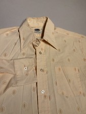 Mohawk Shirt Men’s Medium Hippie Disco Dress Saturday Night Fever Vtg 60’s 70’s picture