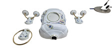 Vintage Fait Main Faience France porcelain center piece, sconces, towle holder picture