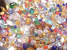 130 SWAROVSKI CRYSTAL VTG LOOSE RHINESTONES HUGE LOT AUSTRIA REPAIR JEWELRY NOS picture