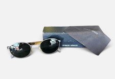 VTG 1990s GIORGIO ARMANI 633 840 Oval Sunglasses Large Tortoiseshell 140 picture