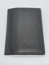Authentic Zenith Brown Leather Wallet Warranty Card Booklet Papers Holder - NEW picture