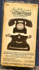 Sizzix Tim Holtz Movers & Shapers Vintage Telephone Typewriter Die Set 657839 picture