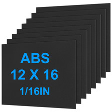 8Pack Black Thin ABS Plastic Sheet 12