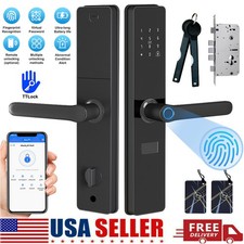 Smart Door Lock APP Biometric Fingerprint Touch Card Password Keyless Keypads US picture