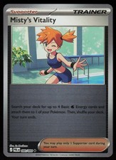 Misty's Vitality 080/084 Uncommon Pitch Black Pokemon Reverse Holo Near Mint picture