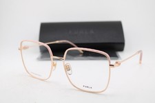 NEW FURLA VFU638 COL.02AM GOLD BROWN GUNMETAL AUTHENTIC EYEGLASSES 56-18 picture