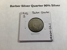 1905 S Barber Silver Quarter Key Date from San Francisco Mint 092124 32Ark picture