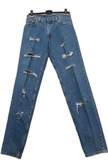 VTG 90 Men's LEVI’S 550 XX STONEWASH Jeans Distressed Tapered MADE USA 30x35 picture