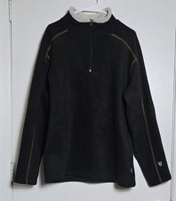 KÜHL Europa 1/4 Zip Black Pullover Sweater Jacket Mens Size Large picture