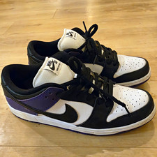 Nike SB Dunk Low Pro SB Shoes Black/White/Purple US M 10.5 picture