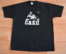 Vintage 2000s Johnny Cash Middle Finger Shirt Tee XL Tour Willie Nelson Punk picture