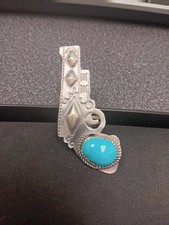 Navajo Native Pistol Turquoise ring by Tommy Yazzie picture