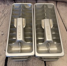 Vintage Frigidaire Quickube Aluminum Metal Ice Cube Trays 1950's Americana USA 2 picture