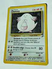 Pokemon TCG Chansey 003/130 Base Set 2 Holo Rare Eng 1999 120HP picture