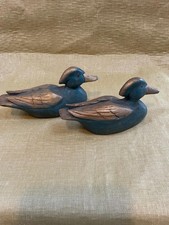 Pair Of Vintage Decoy Ducks Wood  Belgian picture