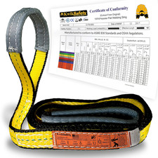 Charlotte NC Web Sling 1 Inch Polyester Heavy Duty Lifting Strap Vertical Choker picture