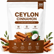 Ceylon Cinnamon 7,200Mg Equivalent | 300 Softgels with MCT Oil | Highly Bioavail picture