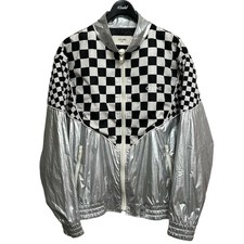 Celine 2021AW Checkerboard Boules Blouson Silver Size L Used picture