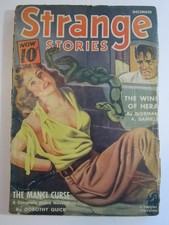 Strange Stories v.4 #3, Dec. 1940  VG-  E.K. Bergey Cover Art picture
