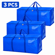 3 Pcs Extra Large Moving Bags with Zippers & Carry Handles Heavy Duty Storage picture