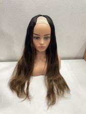 Unice Natural Black & Light Brown Kinky Straight Human Hair V-Part Wig, 24