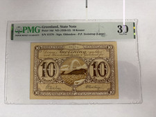 1962 - 52 Greenland State Note 10 Kronner Note PMG 30 Very Fine               wc picture