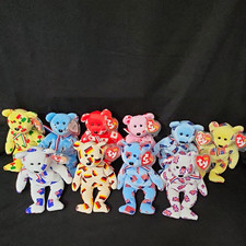 Ty Beanie Babies International Retired Bear Plush Lot of 10 Piñata Hikari Maju picture
