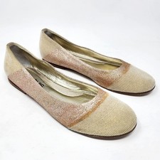 Quis Quis by Stefano Cavalleri Ballet Flats Girls EU39/US7 Cream & Pink Glitter picture