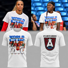 HOT Atlanta Dream 2026 World Cup Warm Up T-Shirt Full Size picture