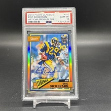 2018 Classics Eric Dickerson Optic Chrome Auto Autograph Holo #/15 PSA 10 picture