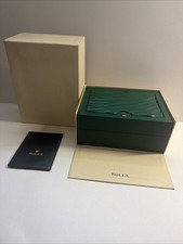 Authentic Rolex Grn Wooden Box-39141.71 W/ OUTER BOX & CARD HOLDER picture