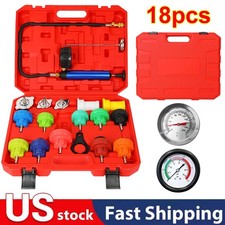 18pcs Universal Radiator Pressure Tester Kit Coolant Vacuum Type Cooling System picture