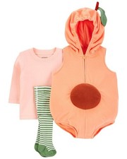 Carters Baby Peach Costume 3 Piece Set, Holiday Outfit, Peach, 6-9M 12M picture