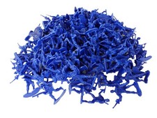 Classic 2” Blue Plastic Army Men Toy Soldiers Military Figures Bulk Lot picture