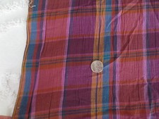 5240. Semi-Sheer MULTICOLOR PLAID Apparel, Craft COTTON FABRIC - 40