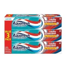 Aquafresh Cavity Protection Fluoride Toothpaste, Cool Mint, 5.6 Oz, 3 Pack Value picture
