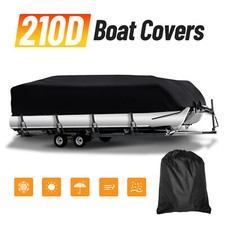 NEVERLAND Heavy Duty Trailerable Pontoon Boat Cover for Winter Outside Storage picture