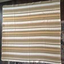 0823    VTG Woolrich Home Blanket Throw Striped Fleece 53”/53” 90's Multicolor picture