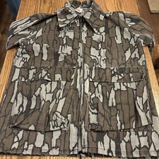 Vintage 1980s TrueBark Camo Hunting Jacket — Made in USA — Size S Rare Ex Condit picture