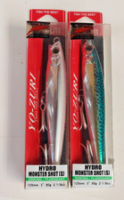 Lot of 2 - YO-ZURI Hydro Monster Shot 125mm - White Silver, Green Mackerel picture