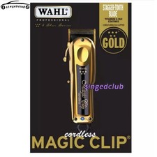 Wahl Professional 5 Star Gold Cordless Magic Clip Hair Clipper Model 8148-700 picture
