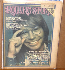 John Denver cover Rolling Stone magazine May 8, 1975 #186 newspaper format picture