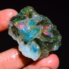Large Opal Rough 76.5 Ct Natural Ethiopian Oil Opal Raw Fire Opal 34x28x16 mm picture
