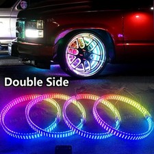 2/3/4/5 Row 15.5'' ~ 17.5'' Double Side Chasing LED Truck Wheels Tire Rim Lights picture