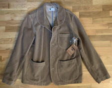  Tellason Shawl Collar Cord Jacket Taupe Medium picture