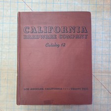 1941 California Hardware Wholesale Co Catalog #12 Vintage Hardcover Industrial picture